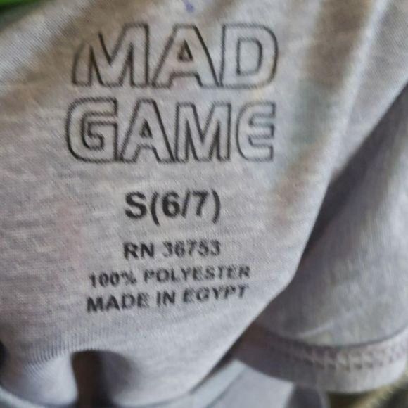 Mad Game gray pocket VNeck Athletic Tank top‎ small - Picture 6 of 6